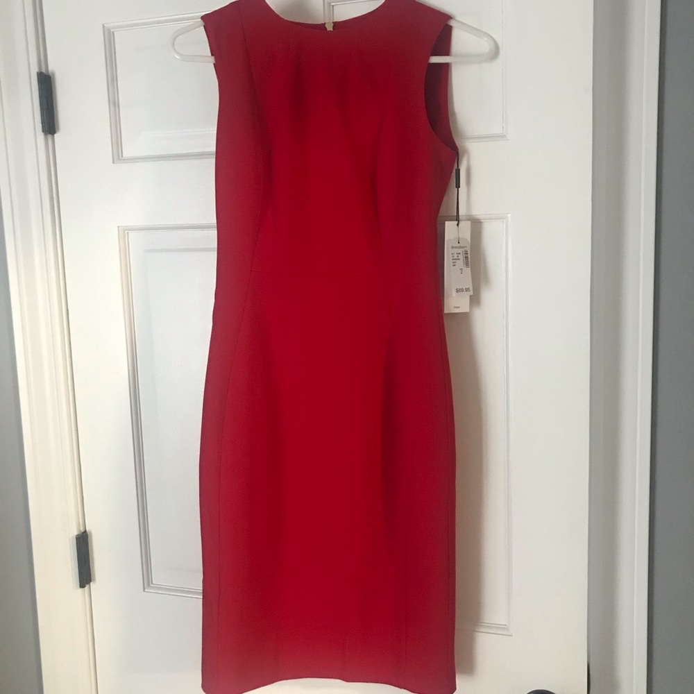Calvin Klein Red dress gold zipper